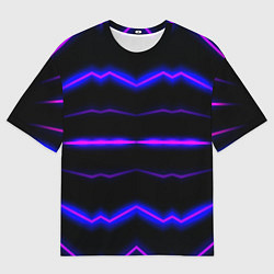 Футболка оверсайз женская Color multicoloured neon stripes, цвет: 3D-принт