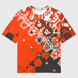 Футболка оверсайз женская Красно-черная метаморфоза, цвет: 3D-принт