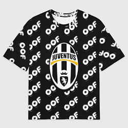 Футболка оверсайз женская Juventus off pattern, цвет: 3D-принт