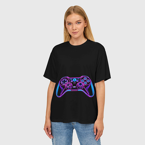 Женская футболка оверсайз Gamepad / 3D-принт – фото 3