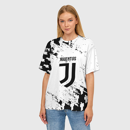 Женская футболка оверсайз Juventus люди спорт / 3D-принт – фото 3
