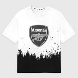 Футболка оверсайз женская Arsenal черный лес, цвет: 3D-принт