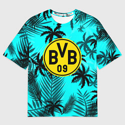 Футболка оверсайз женская Borussia неоновые тропики гта, цвет: 3D-принт