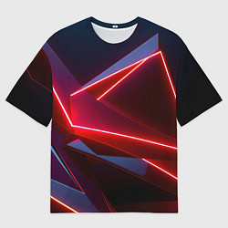 Футболка оверсайз женская Neon laser red, цвет: 3D-принт