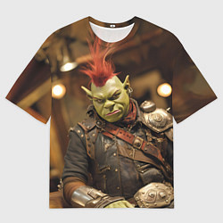 Футболка оверсайз женская Шрек панк в человеческом облике, цвет: 3D-принт