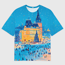 Футболка оверсайз женская Московские новогодние каникулы, цвет: 3D-принт