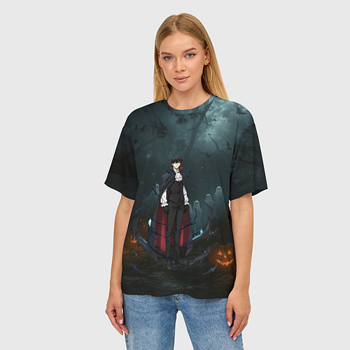 Женская футболка оверсайз Вампир Сон Джин-Ву - Поднятие уровня в одиночку ан / 3D-принт – фото 3
