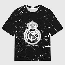 Футболка оверсайз женская Ювентус краски штрихи, цвет: 3D-принт