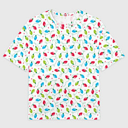 Футболка оверсайз женская Гирлянда триколор, цвет: 3D-принт