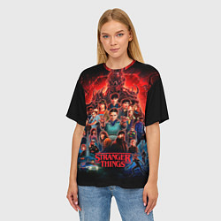 Футболка оверсайз женская Все герои Загадочные события финал, цвет: 3D-принт — фото 2