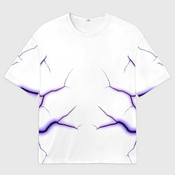 Футболка оверсайз женская Color white purple, цвет: 3D-принт