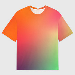 Футболка оверсайз женская Color multicolored, цвет: 3D-принт