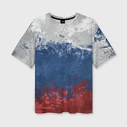 Женская футболка оверсайз Флаг России