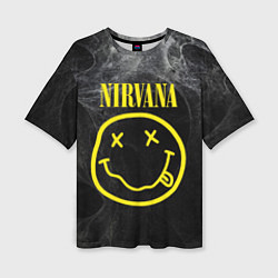 Футболка оверсайз женская Nirvana Smoke, цвет: 3D-принт