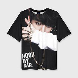 Футболка оверсайз женская BTS: Hood by air, цвет: 3D-принт