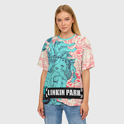 Футболка оверсайз женская Linkin Park: Sky Girl, цвет: 3D-принт — фото 2