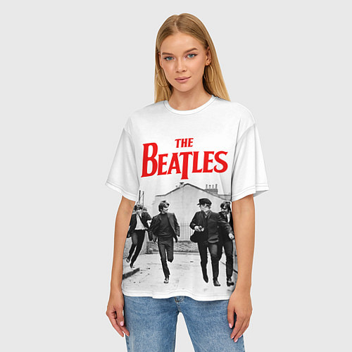 Женская футболка оверсайз The Beatles: Break / 3D-принт – фото 3