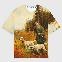 Футболка оверсайз женская Охота на утку, цвет: 3D-принт