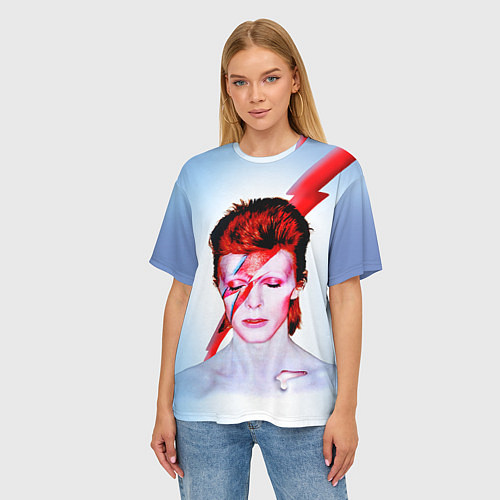 Женская футболка оверсайз Aladdin sane / 3D-принт – фото 3