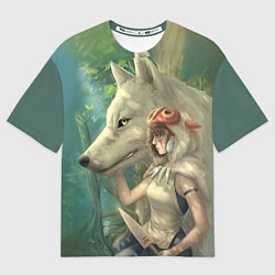 Футболка оверсайз женская Принцесса и волк, цвет: 3D-принт