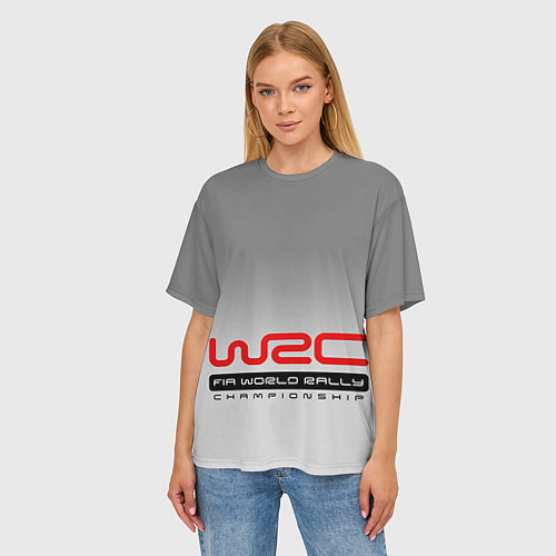 Женская футболка оверсайз WRC / 3D-принт – фото 3