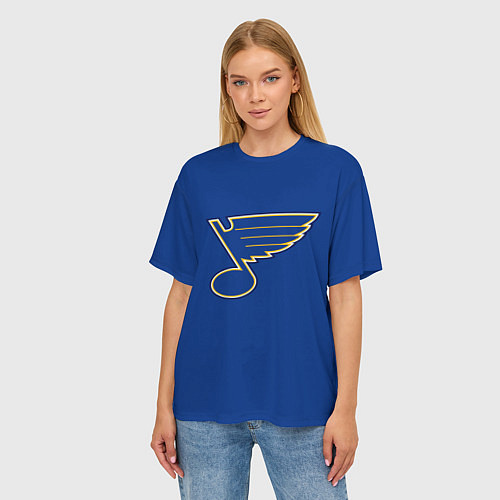 Женская футболка оверсайз St Louis Blues: Tarasenko 91 / 3D-принт – фото 3