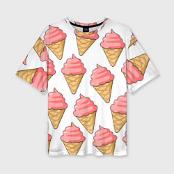 Женская футболка оверсайз Мороженки