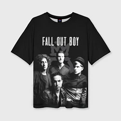 Женская футболка оверсайз Fall out boy band