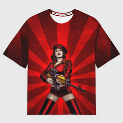 Футболка оверсайз женская Red alert girl, цвет: 3D-принт
