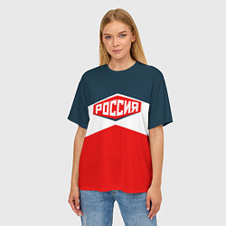 Футболка оверсайз женская Россия СССР, цвет: 3D-принт — фото 2