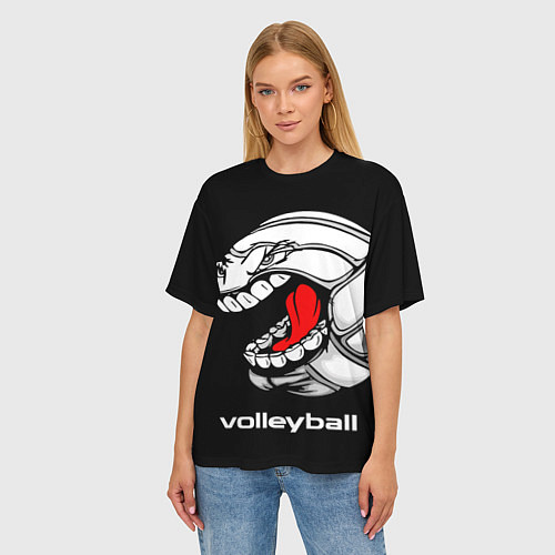 Женская футболка оверсайз Волейбол 25 / 3D-принт – фото 3