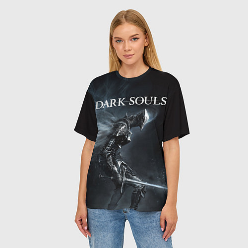Женская футболка оверсайз Dark Souls / 3D-принт – фото 3