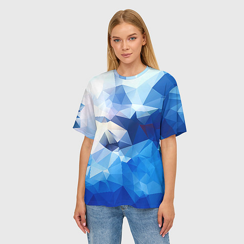 Женская футболка оверсайз Абстракция / 3D-принт – фото 3