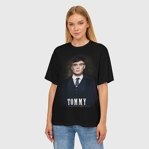 Женская футболка оверсайз Peaky Tommy / 3D-принт – фото 3