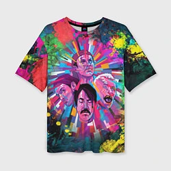Женская футболка оверсайз Red Hot Chili Peppers Art