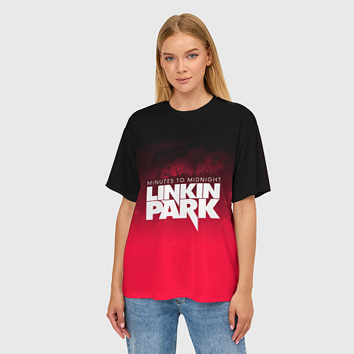 Женская футболка оверсайз Linkin Park: Minutes to midnight / 3D-принт – фото 3