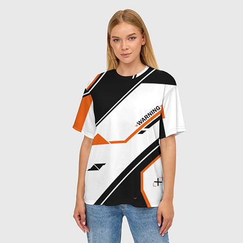 Женская футболка оверсайз CS:GO Asiimov P250 Style / 3D-принт – фото 3
