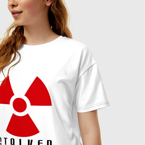 Женская футболка оверсайз STALKER: Shadow of Chernobyl / Белый – фото 3
