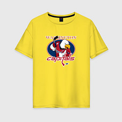Футболка оверсайз женская Washington Capitals Hockey, цвет: желтый