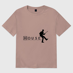 Футболка оверсайз женская House MD, цвет: пыльно-розовый
