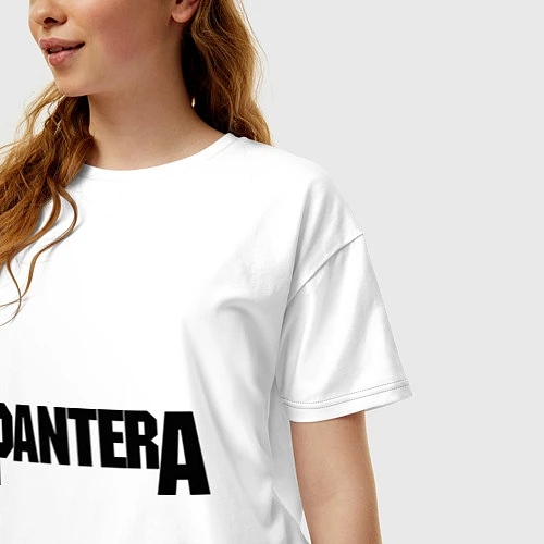 Женская футболка оверсайз Pantera / Белый – фото 3