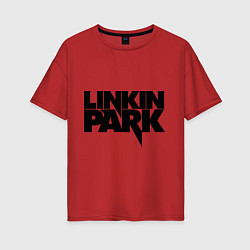 Футболка оверсайз женская Linkin Park, цвет: красный