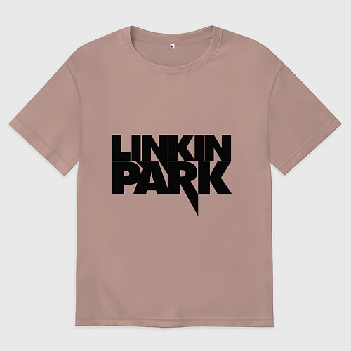 Женская футболка оверсайз Linkin Park / Пыльно-розовый – фото 1