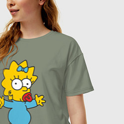 Футболка оверсайз женская Maggie Simpson, цвет: авокадо — фото 2