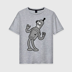 Футболка оверсайз женская Bender Error, цвет: меланж