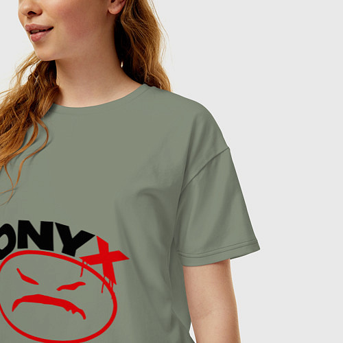 Женская футболка оверсайз Onyx / Авокадо – фото 3