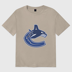 Футболка оверсайз женская Vancouver Canucks, цвет: миндальный