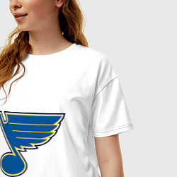 Футболка оверсайз женская St Louis Blues, цвет: белый — фото 2