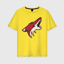 Футболка оверсайз женская Phoenix Coyotes, цвет: желтый