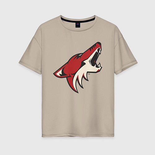 Женская футболка оверсайз Phoenix Coyotes / Миндальный – фото 1